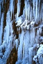 Icicles on the rock