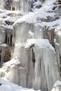 Icicles on rock at Low Tatras, Slovakia Royalty Free Stock Photo