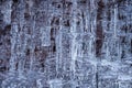 Icicles on a rocky wall