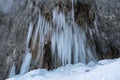 Icicles in the Sapte Scari Canyon, Piatra Mare Mountains, Romania