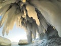 Icicles under the glacier - Arctic Royalty Free Stock Photo