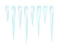 Icicles vector symbol, icon design. Winter illustration isolated on white background.