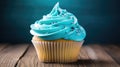 icing blue cupcake food