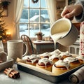 Icing Delight: Hand-Poured Sweetness in a Winter Wonderland
