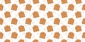 Icing gingerbread houses background. Ornamented biscuit cookies seamless pattern. Winter, Christmas or New Year