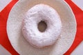 Icing sugar donut