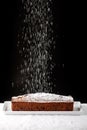 Icing sugar falling