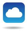 ICloud vector icon, button illustration Royalty Free Stock Photo