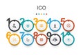 ICO Infographic design template Royalty Free Stock Photo