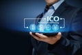 ICO Initial Coin Offering Business Internet Technology Concept