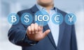 ICO Initial Coin Offering Business Internet Technology Concept Royalty Free Stock Photo