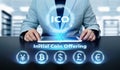 ICO Initial Coin Offering Business Internet Technology Concept Royalty Free Stock Photo