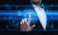 ICO Initial Coin Offering Business Internet Technology Concept Royalty Free Stock Photo