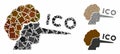 ICO lier Composition Icon of Rugged Items