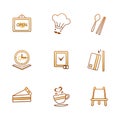 Cooking ware icon set outline Royalty Free Stock Photo