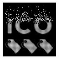 Bright Broken Dot Halftone ICO Tokens Icon Royalty Free Stock Photo