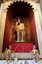 Christ seated and bound supported by two angels on one of the altars in the church of San Marcos Evangelista in Icod de los Vinos,