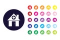 Hospital sign icon. Hospital color symbol. Royalty Free Stock Photo