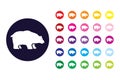 Polar bear sign icon. Polar bear color symbol.