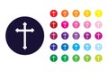 Cross Christian sign icon. Cross Christian color symbol.