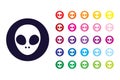 Alien sign icon. Alien color symbol. Royalty Free Stock Photo