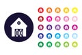 Barn sign icon. Barn color symbol. Royalty Free Stock Photo