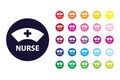 Nurse sign icon. Nurse color symbol.