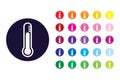 Thermometer sign icon. Thermometer color symbol.
