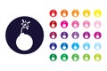 Bomb sign icon. Bomb color symbol. Royalty Free Stock Photo