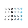 Collection of internet flat line vector icons Royalty Free Stock Photo