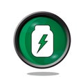 BATTERY ICON WITH ELECTRICITY AND GREEN COLOR