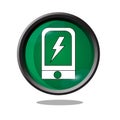 Phone icon button with green color Royalty Free Stock Photo