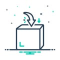 Mix icon for Into, in box and parcel Royalty Free Stock Photo
