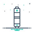 Mix icon for Aaa, battery and charge Royalty Free Stock Photo