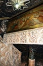 Icon above the manger of Christ at the place of his birth. Holy Church of the Nativity Bethlehem, Palestine, Israel. The church Royalty Free Stock Photo