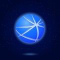 Icon of Abstract Blue Globe Royalty Free Stock Photo