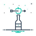 Mix icon for Accurately, bottle and target