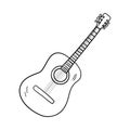 Icon Of Acoustic Guitar Royalty Free Stock Photo