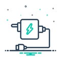 Mix icon for Adaptor, current and power