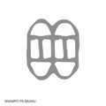 icon with Adinkra symbol Nnampo Pa Baanu Royalty Free Stock Photo