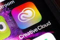 Icon of Adobe Creative Cloud mobile app on iOS smartphone