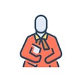 Color illustration icon for Advocate, lawyer and legal