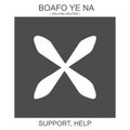 icon with african adinkra symbol Boafo Ye Na. Symbol of Support and Help