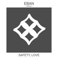 icon with african adinkra symbol Eban. Symbol of safety and love Royalty Free Stock Photo