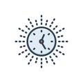 Color illustration icon for Afternoon, time and lunchtime Royalty Free Stock Photo