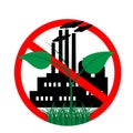 Icon against the pollution of the environment