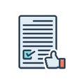 Color illustration icon for Agree, concur and license Royalty Free Stock Photo