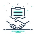 Mix icon for Agreement, compromise and deal Royalty Free Stock Photo