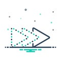 Mix icon for Ahead, afore and forward Royalty Free Stock Photo