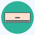 Icon Air Conditioner - Color Mate Style - Simple illustration,Editable stroke Royalty Free Stock Photo